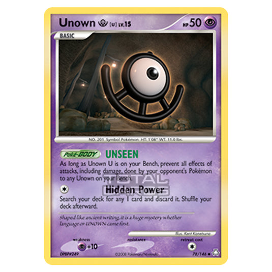 Pokemon - Diamond & Pearl - Legends Awakened - Unown U - 078/146