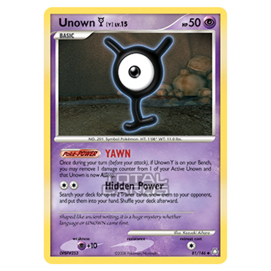 Pokemon - Diamond & Pearl - Legends Awakened - Unown Y - 081/146