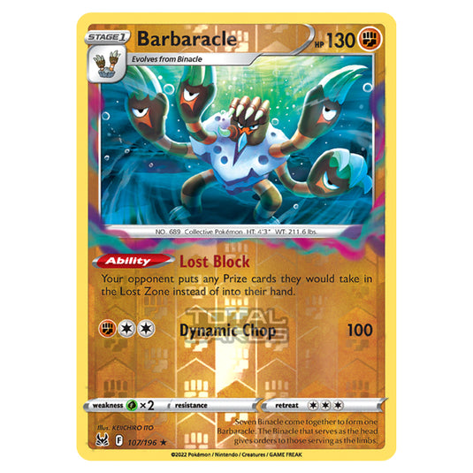 Pokemon - Sword & Shield - Lost Origin - Barbaracle - 107/196 - (Reverse Holo)