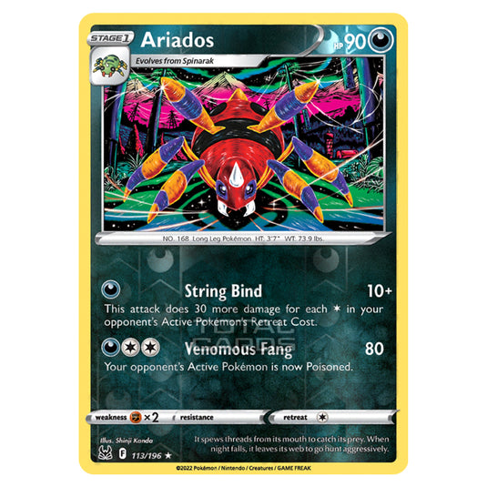 Pokemon - Sword & Shield - Lost Origin - Ariados - 113/196 - (Reverse Holo)