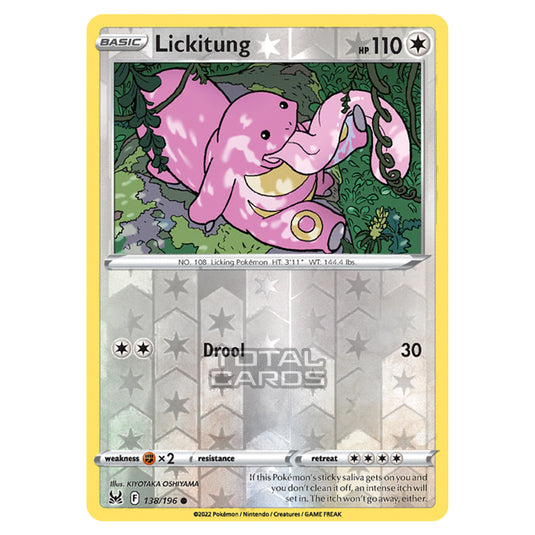 Pokemon - Sword & Shield - Lost Origin - Lickitung - 138/196 - (Reverse Holo)