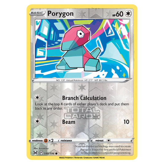 Pokemon - Sword & Shield - Lost Origin - Porygon - 140/196 - (Reverse Holo)