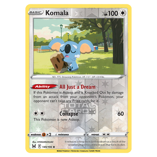 Pokemon - Sword & Shield - Lost Origin - Komala - 149/196 - (Reverse Holo)