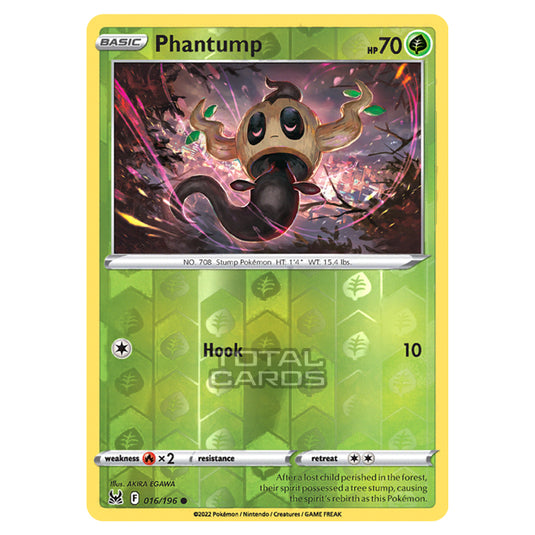 Pokemon - Sword & Shield - Lost Origin - Phantump - 16/196 - (Reverse Holo)