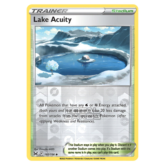 Pokemon - Sword & Shield - Lost Origin - Lake Acuity - 160/196 - (Reverse Holo)