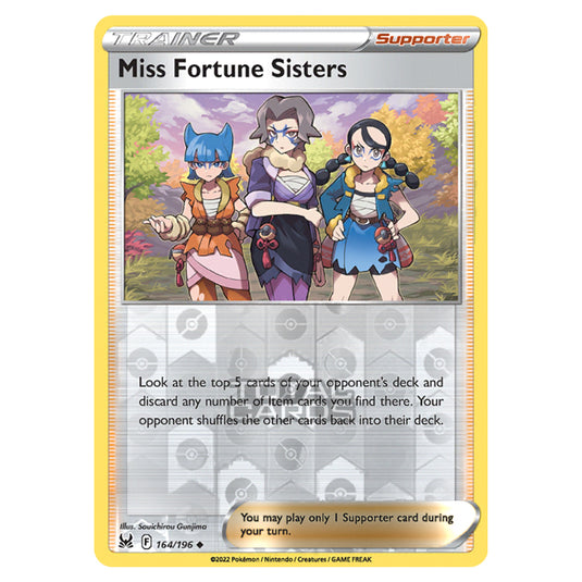 Pokemon - Sword & Shield - Lost Origin - Miss Fortune Sisters - 164/196 - (Reverse Holo)