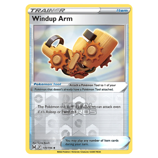 Pokemon - Sword & Shield - Lost Origin - Windup Arm - 170/196 - (Reverse Holo)