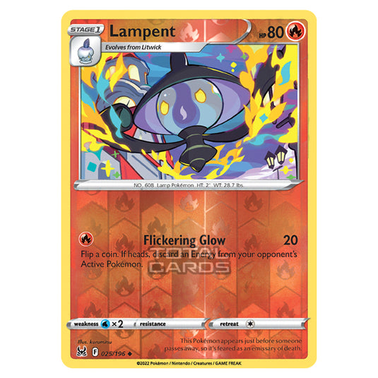 Pokemon - Sword & Shield - Lost Origin - Lampent - 25/196