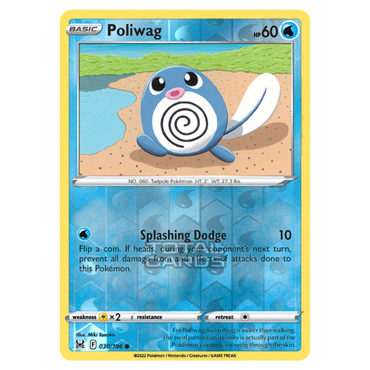 Pokemon - Sword & Shield - Lost Origin - Poliwag - 30/196 - (Reverse Holo)