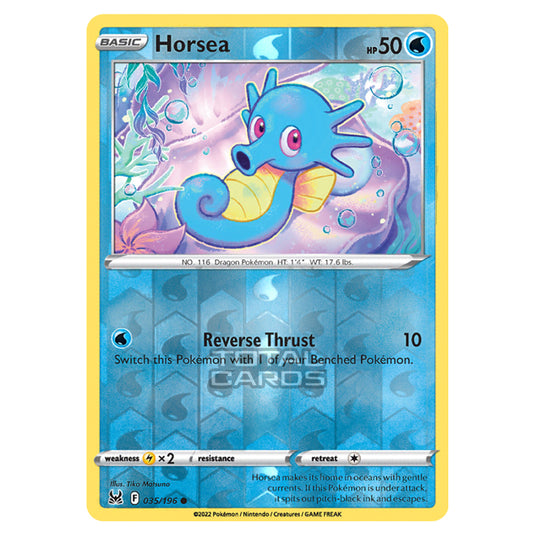 Pokemon - Sword & Shield - Lost Origin - Horsea - 35/196 - (Reverse Holo)