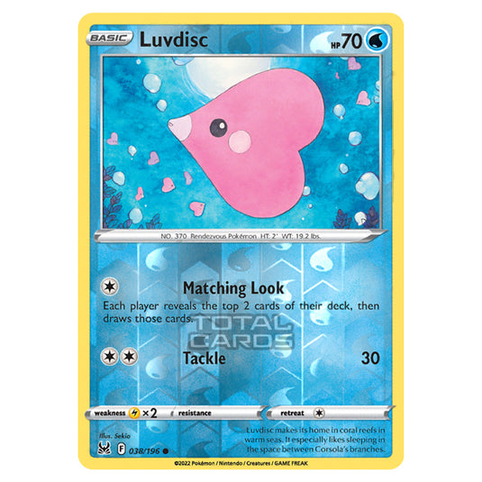 Pokemon - Sword & Shield - Lost Origin - Luvdisc - 38/196 - (Reverse Holo)