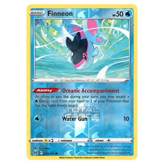 Pokemon - Sword & Shield - Lost Origin - Finneon - 40/196 - (Reverse Holo)