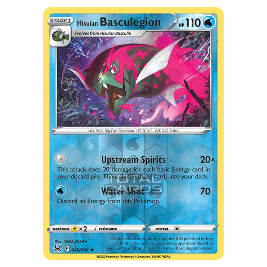 Pokemon - Sword & Shield - Lost Origin - Hisuian Basculegion - 45/196 - (Reverse Holo)