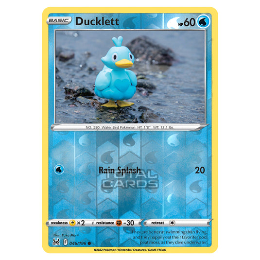 Pokemon - Sword & Shield - Lost Origin - Ducklett - 46/196 - (Reverse Holo)