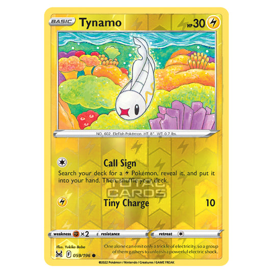 Pokemon - Sword & Shield - Lost Origin - Tynamo - 59/196 - (Reverse Holo)