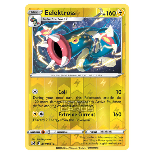 Pokemon - Sword & Shield - Lost Origin - Eelektross - 61/196 - (Reverse Holo)