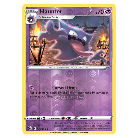 Pokemon - Sword & Shield - Lost Origin - Haunter - 65/196 - (Reverse Holo)