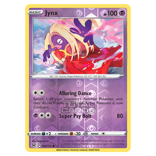 Pokemon - Sword & Shield - Lost Origin - Jynx - 68/196 - (Reverse Holo)