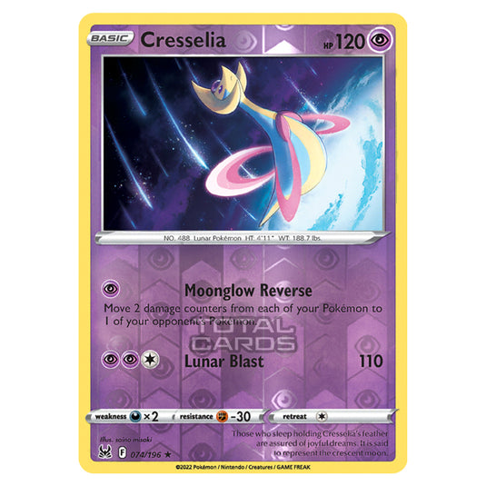 Pokemon - Sword & Shield - Lost Origin - Cresselia - 74/196 - (Reverse Holo)