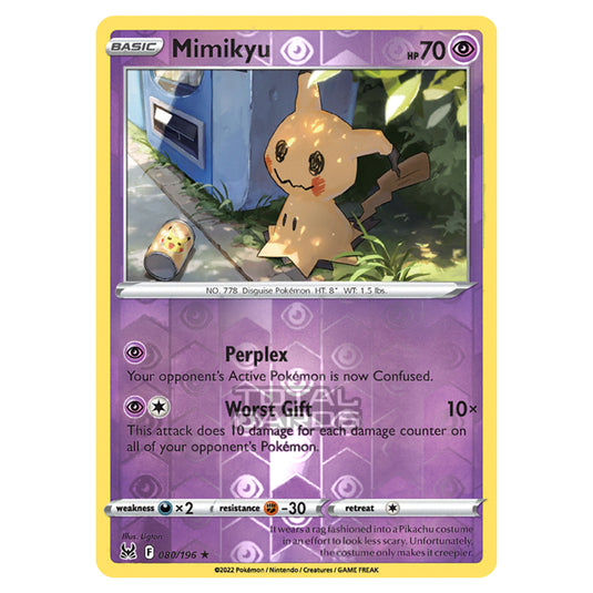 Pokemon - Sword & Shield - Lost Origin - Mimikyu - 80/196 - (Reverse Holo)