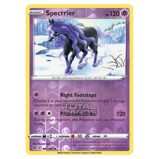 Pokemon - Sword & Shield - Lost Origin - Spectrier - 81/196 - (Reverse Holo)