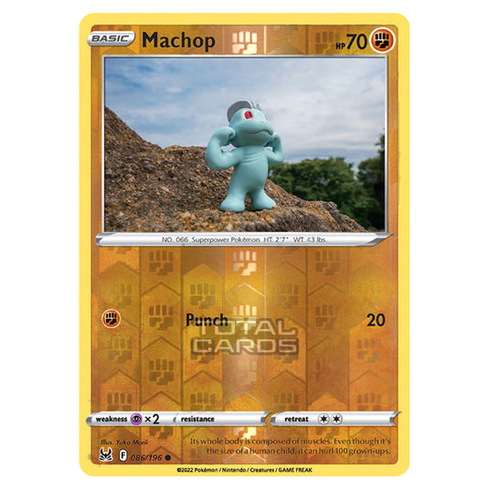 Pokemon - Sword & Shield - Lost Origin - Machop - 86/196 - (Reverse Holo)