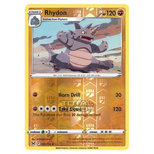 Pokemon - Sword & Shield - Lost Origin - Rhydon - 90/196 - (Reverse Ho Pokemon - Sword & Shield - Lost Origin - Rhydon - 90/196 - (Reverse Ho