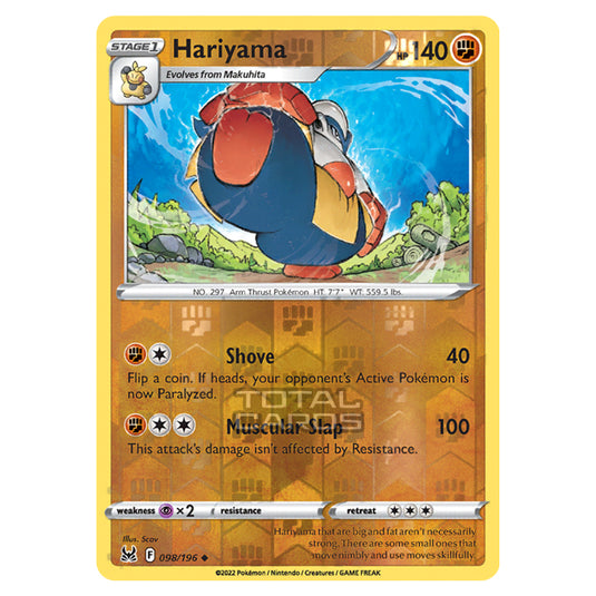 Pokemon - Sword & Shield - Lost Origin - Hariyama - 98/196 - (Reverse Holo)