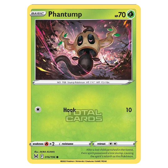 Pokemon - Sword & Shield - Lost Origin - Phantump - 16/196 Pokemon - Sword & Shield - Lost Origin - Phantump - 16/196