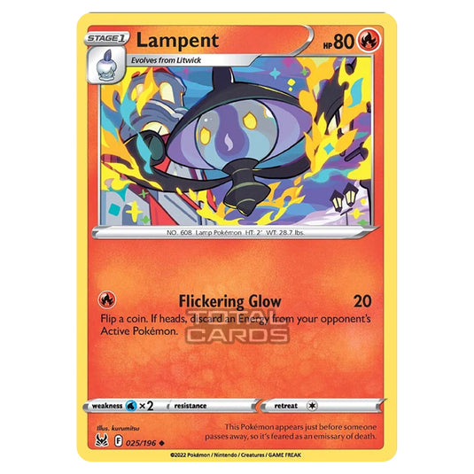 pokemon lampent card Pokemon - Sword & Shield - Lost Origin - Lampent