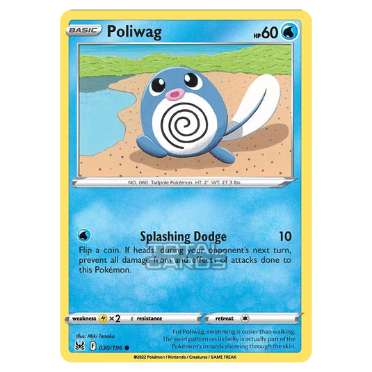 Pokemon - Sword & Shield - Lost Origin - Poliwag - 30/196