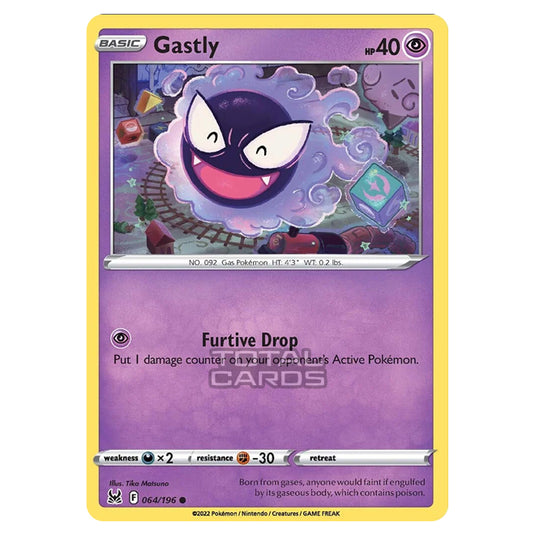 Pokemon - Sword & Shield - Lost Origin - Gastly - 64/196