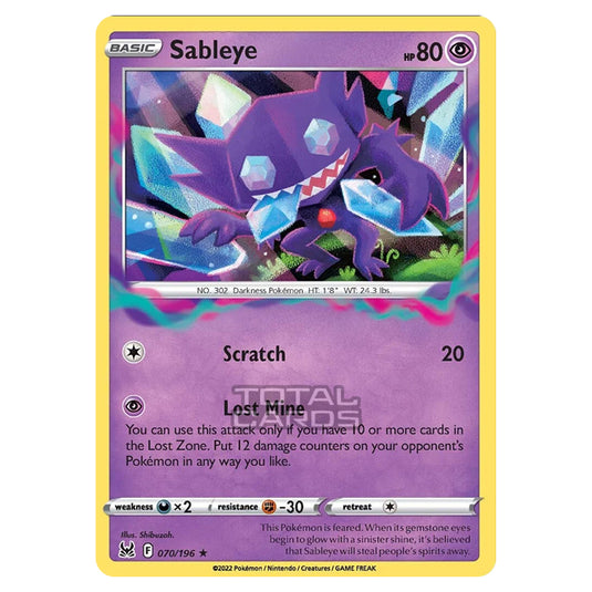 pokemon card sableye V | Sword & Shield The item may be similar but not exactly the same as the image (e.g Pokmon TCG Sableye 136/193 -