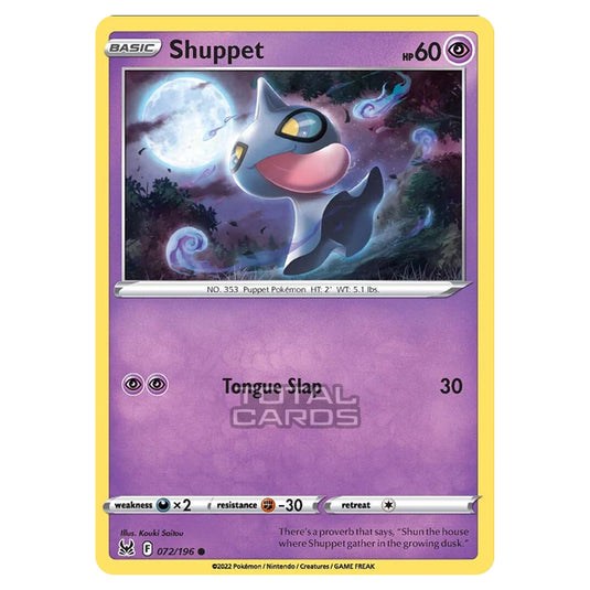 Pokemon - Sword & Shield - Lost Origin - Shuppet - 72/196