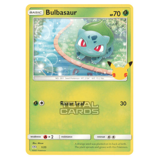 Pokemon - McDonalds - 25th Anniversary Collection - Bulbasaur - 1/25