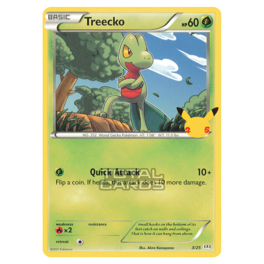 Pokemon - McDonalds - 25th Anniversary Collection - Treecko - 3/25