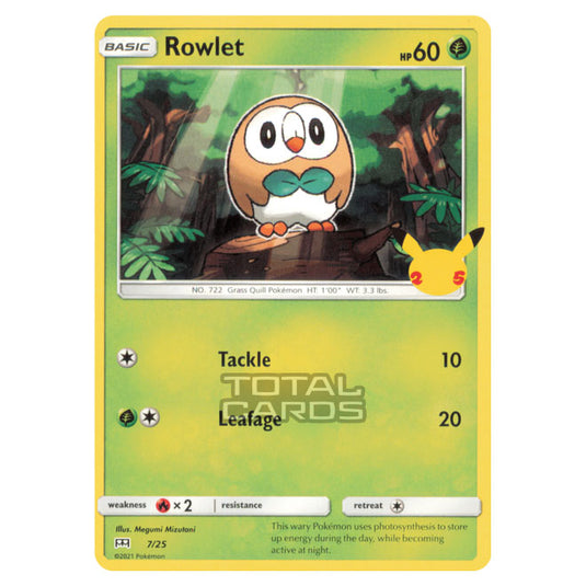 mcdonalds pokemon cards 2016 Pokemon - McDonalds - 25th Anniversary Collection - Rowlet