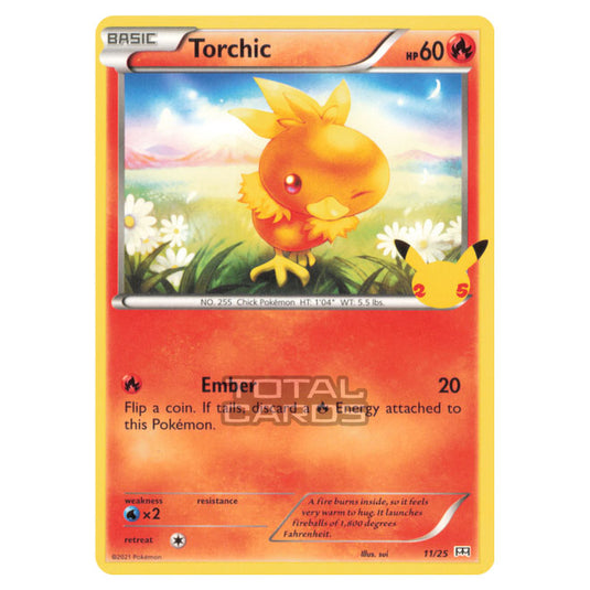 Pokemon - McDonalds - 25th Anniversary Collection - Torchic - 11/25 Pokemon - McDonalds - 25th Anniversary Collection - Torchic - 11/25