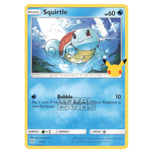 Pokemon - McDonalds - 25th Anniversary Collection - Squirtle - 17/25