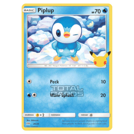 Pokemon - McDonalds - 25th Anniversary Collection - Piplup - 20/25
