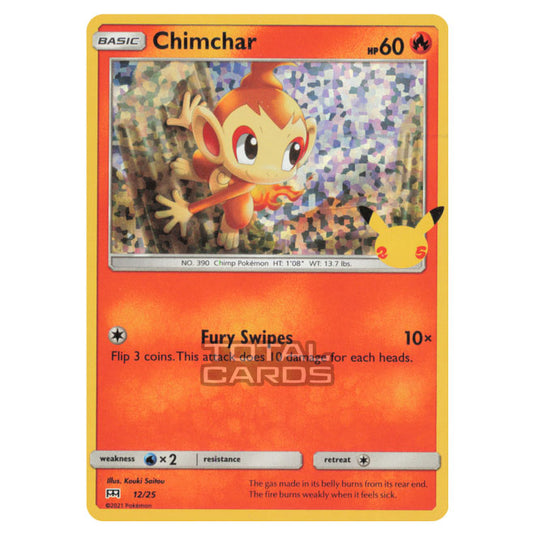 pokemon card chimchar Pokemon - McDonalds - 25th Anniversary Collection - Chimchar