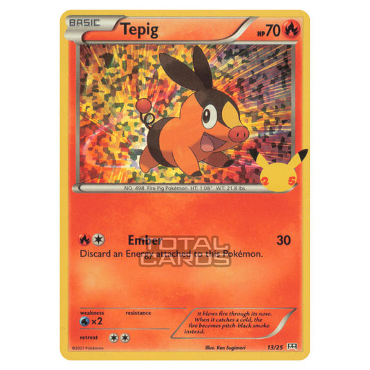 Pokemon - McDonalds - 25th Anniversary Collection - Tepig - 13/25 - (C Pokemon - McDonalds - 25th Anniversary Collection - Tepig - 13/25 - (C