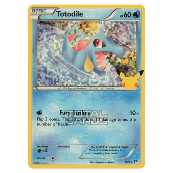 totodile pokemon card mcdonalds Pokemon - McDonalds - 25th Anniversary Collection - Totodile