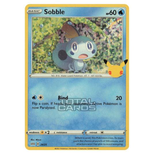 Pokemon - McDonalds - 25th Anniversary Collection - Sobble - 24/25 - (Confetti Holo) Pokemon - McDonalds - 25th Anniversary Collection - Sobble - 24/25 - (Confetti Holo)