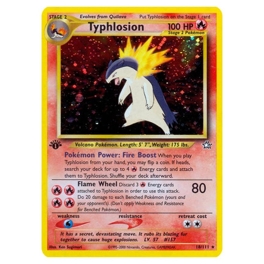 Pokemon - Neo - Neo Genesis - Typhlosion - 18/111-Excellent-First Edition-English