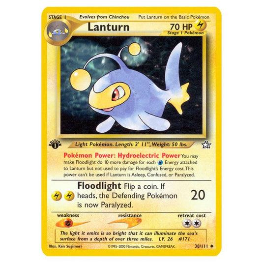Pokemon - Neo - Neo Genesis - Lanturn - 38/111-Light Played-Unlimited-English