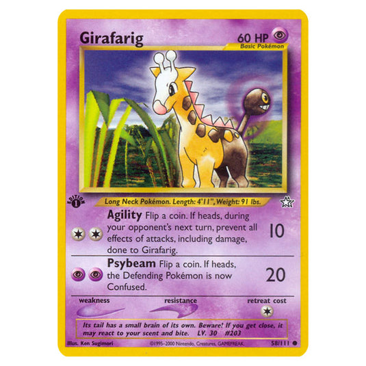 Pokemon - Neo - Neo Genesis - Girafarig - 58/111