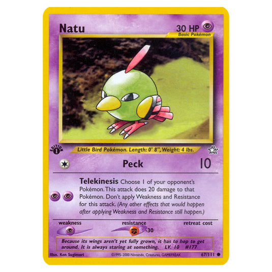 Pokemon - Neo - Neo Genesis - Natu - 67/111