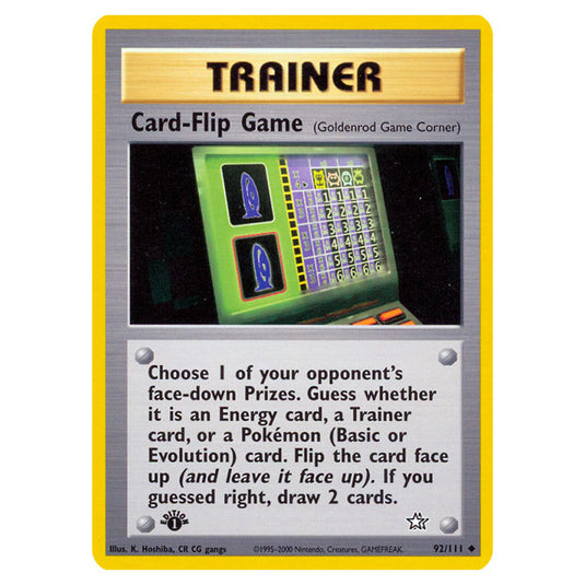 Pokemon - Neo - Neo Genesis - Card-Flip Game - 92/111