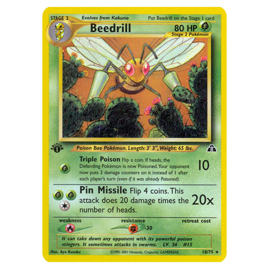 Pokemon - Neo - Neo Discovery - Beedrill - 18/75